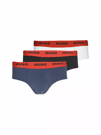 HUGO | Slip 3er pkg schwarz weiss marine | 